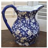 Victoria Ware Ironstone Pitcher blue Calico
