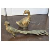 Brass Duck and bird