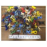 Army men, cowboys, Indians, animals etc