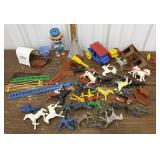 Horses, wagons, Indians, army men etc *a few