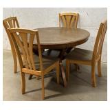 Round Modern Dining Table w/4 Chairs 48/30