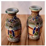 Pair of Mini Moriage Vases