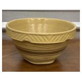 Yellow ware stoneware banded batter bowl