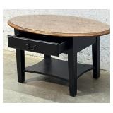 1 Drawer Oval Coffee Table 36/22/20