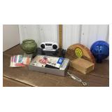 End of consignment goodies- DVD player, radio,