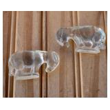 Vintage Miniature Glass Donkey Figures. Dansk?