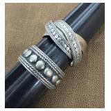 .925 Silver Signed Rings