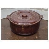 Brown stoneware Bean Pot / casserole