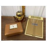 Brass compass pen holder, notepad holder, travel