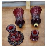 Red glass Westmoreland glow