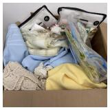 63Barn find - vintage sheets, doilies, curtains -