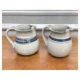 2 Studio Pottery Pitchers *some Chips