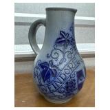 German pottery wine pitcher