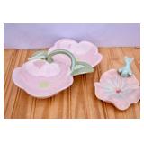 Pastel Pink Pottery Trinket Dishes