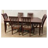 Dining Table w/6 chairs & extra leaf 84/42/30