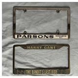 Vintage License Plate Frames Nascar & Binghamton