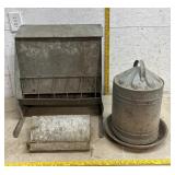 Galvanized Chicken Feeders (3)