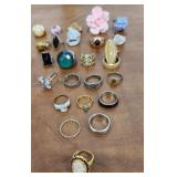Costume jewelry rings some gold filled