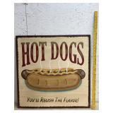 Hot Dogs Sign (tin)