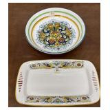 2 pcs Nova Deruta Italy serving dishes