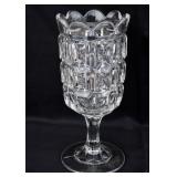 EAPG Blocked Thumbprint Celery Vase-Glows