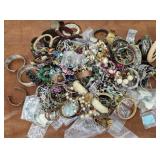 Large amount of costume jewelry bracelets