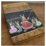 Lap desk w/rabbits hand painted
