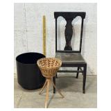 Chair, Plant Stand & Planter Pot
