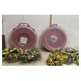 Floral Wreaths w/Storage Containers