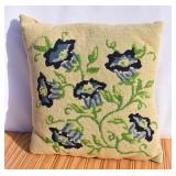 Vintage Needlepoint Embroidered Pillow