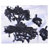 Victorian Black Beading-Bead Dress Accents