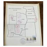 Tioga County Bicentennial Map 1991 w/all postmarks