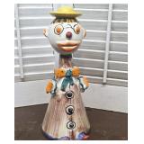 Made in Italy pottery clown bottle