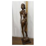 MCM wood carving- nude lady