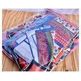 Nice mix of Silk, Cotton, Poly etc. Scarves