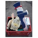 Crate of Yard/Garden Decor