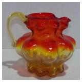 Mid Century Modern Kanawha Amberina Melon Glass