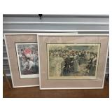 Pair Vanity Fair bicycling prints