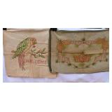 Antique Embroidered Pillow Cover and Table
