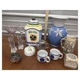 End of consignment vases, candle stick holders,