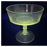 Victorian compote -  Glows under UV light