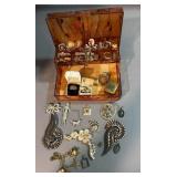 Vintage jewelry box - rings, pins and more