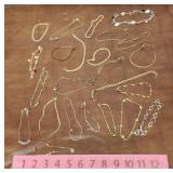 Costume jewelry bracelets gold tone