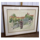 E. A. Abbey print- An Afternoon Bout At Tennis