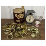 Charles Pretzel tin, Eveready scale, milk