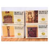 New/Sealed Miniature Kits-Hutch, Chair, Clock &