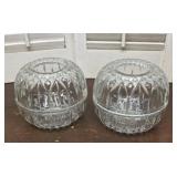 2 Glass Candle Fairy Lamps