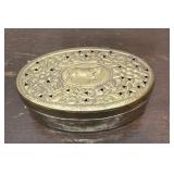 India Brass trinket box with ram