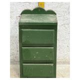 3 Drawer Spice Cabinet- old green paint