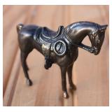 Vintage Cast Metal (brass?) Small Horse Figurine